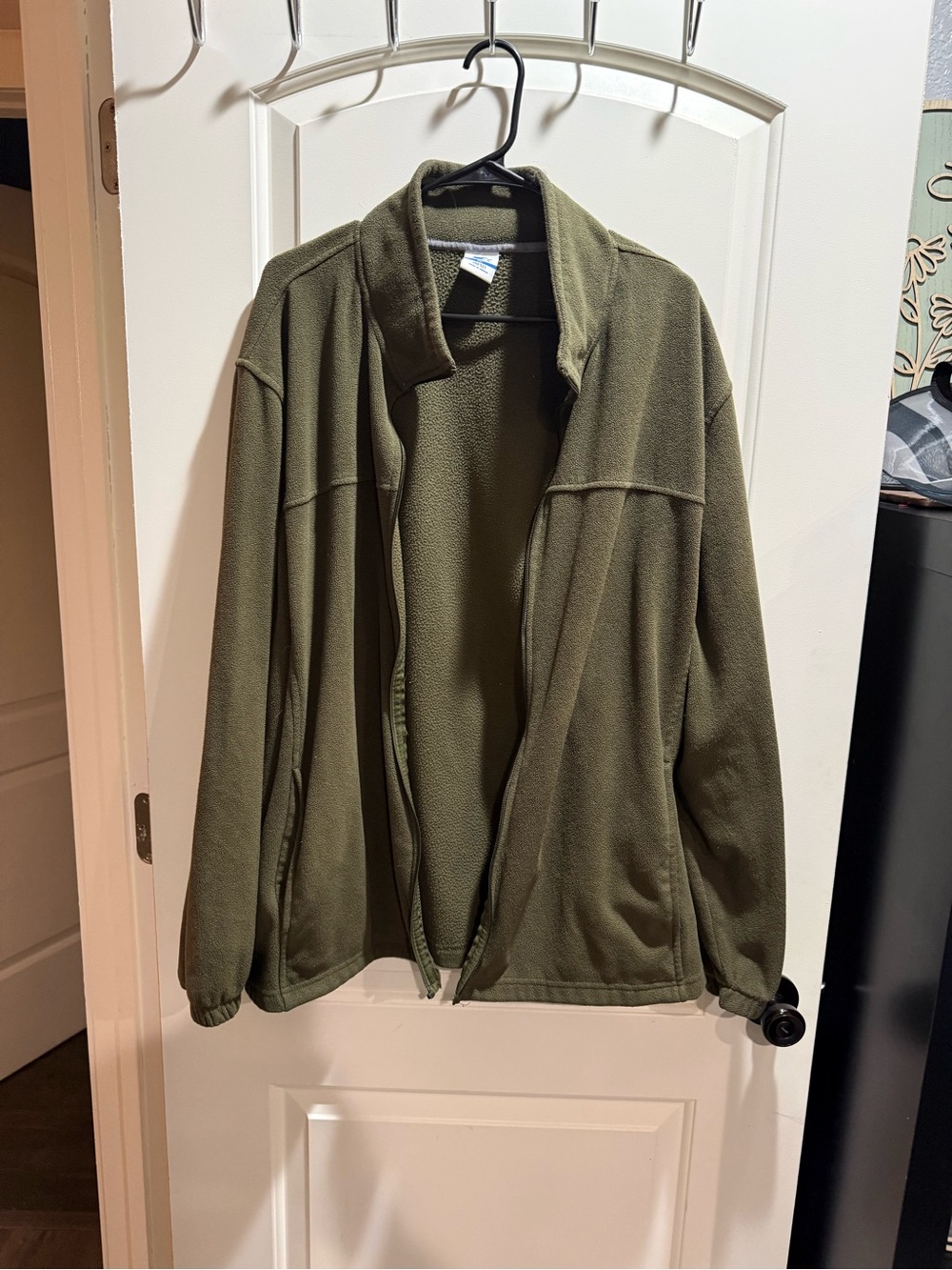 STARTER Olive Green Full-Zip Fleece Jacket